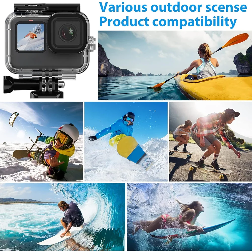 Hero 8 Waterproof Case Protective Underwater Dive Housing Shell for GoPro Hero 8 Black Action Camera Accessories