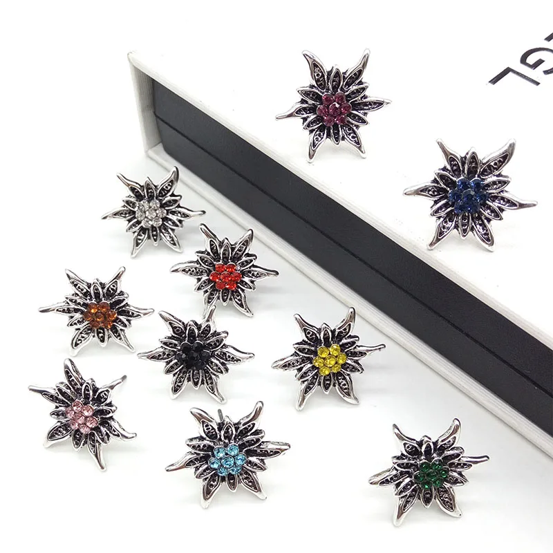 새로운 독일 전통 옥토버 페스트 에델바이스 스터드 귀걸이 여성 쥬얼리에 대한 간단한 패션 빈티지 럭키 라인 석 귀걸이