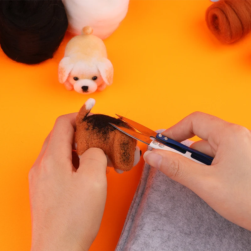 Wool felting kit Dog Wool Felting Unfinished Animal Material Package Doll Toy Handmade DIY Craft Child Gift