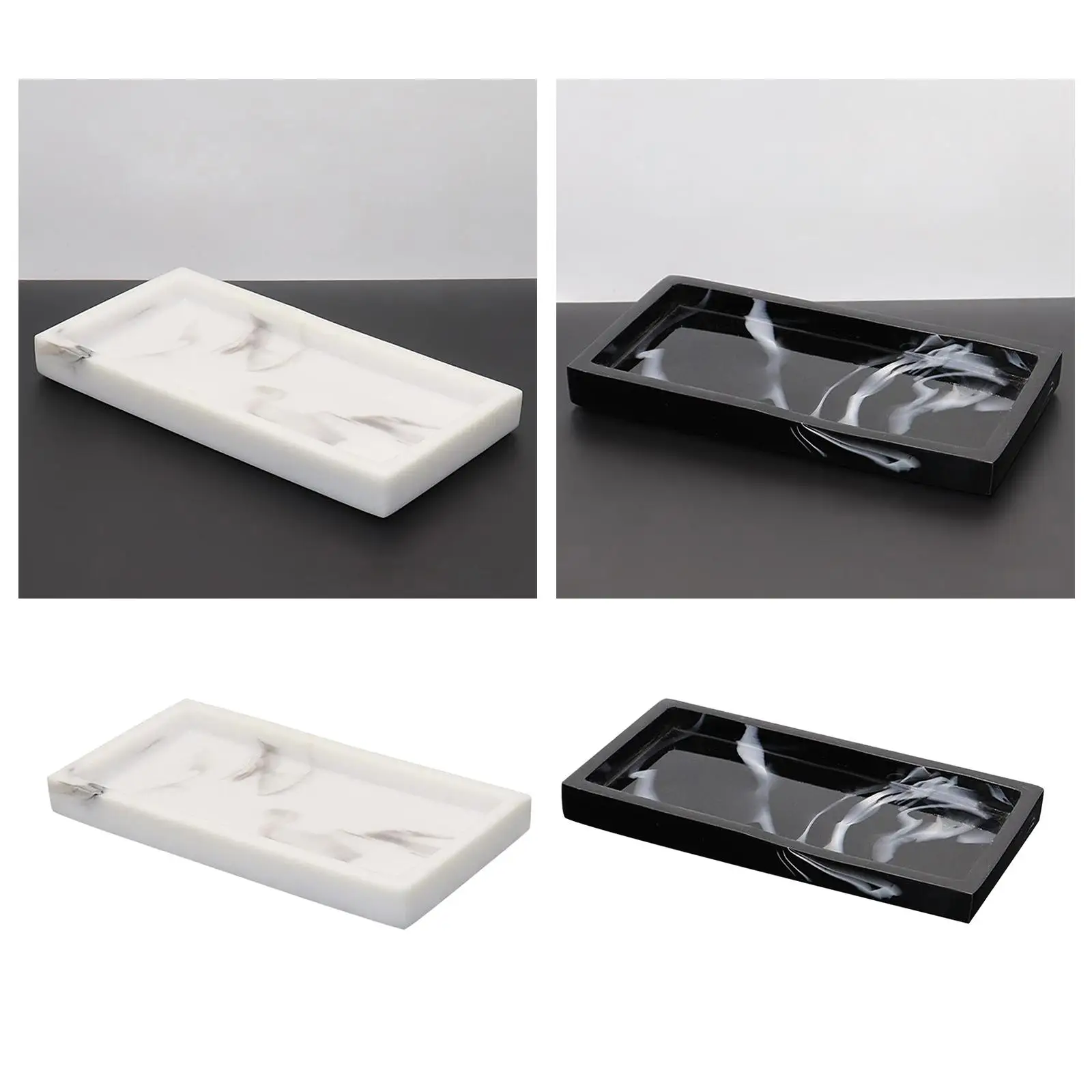 Nordic Imitation Marble Resin Tray for Bathroom Toilet Vanity