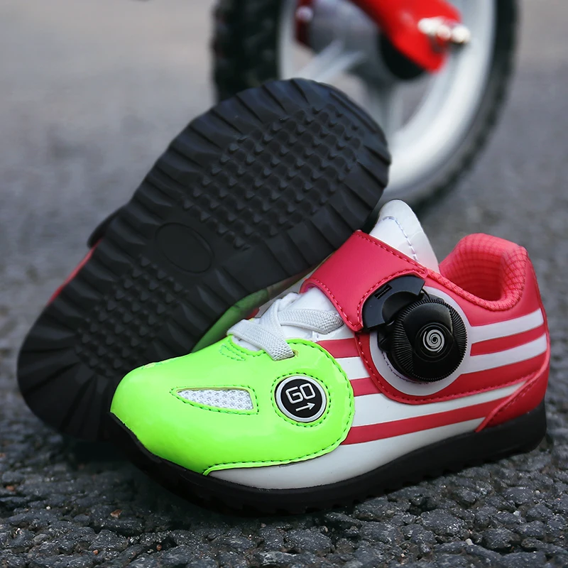 Children's Professional Cycling Shoes Outdoor Breathable MTB Bicycle Shoes Anti-Skid Sneakers Racing Road Bike SPD Cleat Shoes