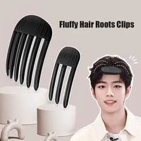 1/2 pièces Simple moelleux cheveux racines Clips sans chaleur haute Vertex bigoudi style moelleux femmes hommes Volume vent sculptant peigne 2