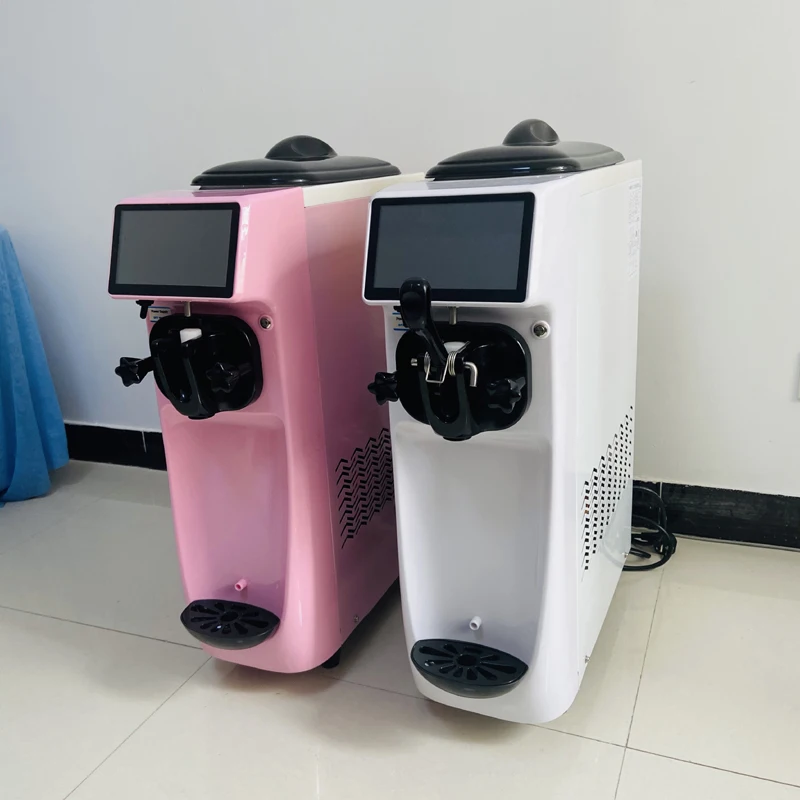 

Soft Ice Cream Machines Commercial Sorbet Coolers Desktop Sweet Cone Freezing Equipment Vending Machine