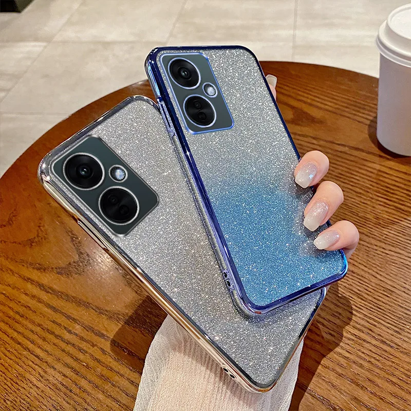 Gradient Glitter Plating Soft Phone Case