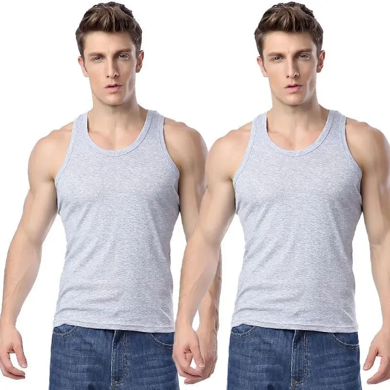 Vest [2 pure cotton pieces] Gray + Gray