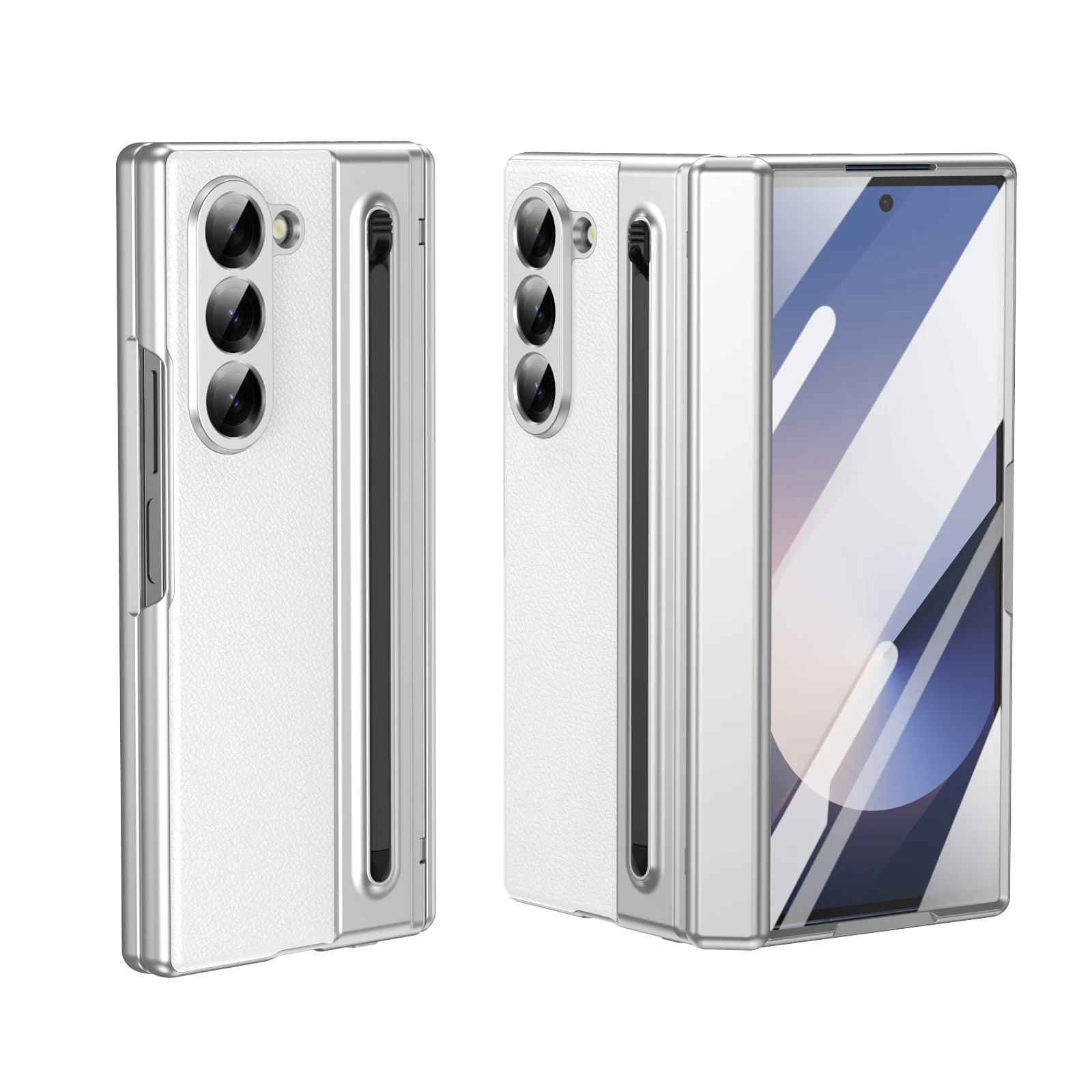 Leather Phone Case with Outer Screen Protection and S Pen Slot