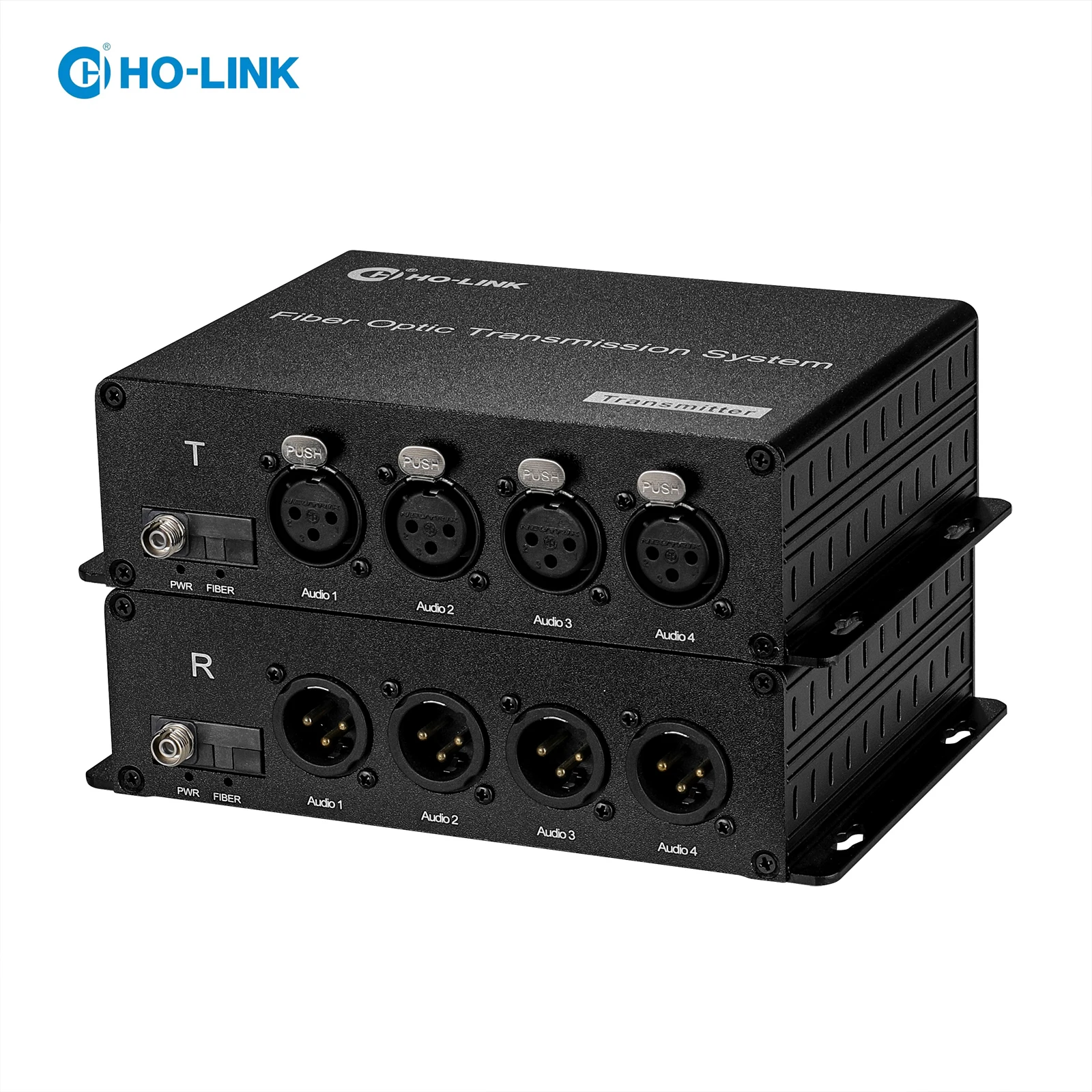 4 channel broadcast xlr audio over fiber optical converter single fiber single mode 20km FC connector 4 8 channel sd encoder audio and video converter av to ip broadcast tv transmission equipment