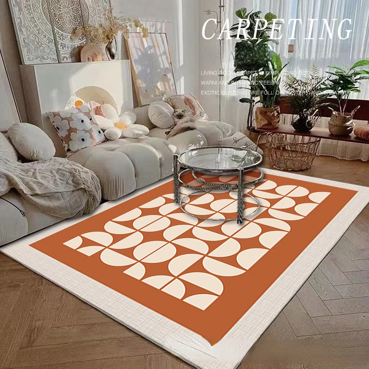 

European living room carpets Checkerboard design Home decoration bedroom rug luxury Large area lounge floor mat Customizable