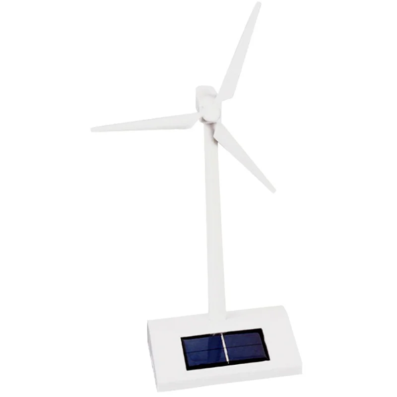 1 Pcs Solar Powered Desktop Model Solar Powered Windmill Wind Turbine for Kid Education Model Decorate Electronic Windmill Toy