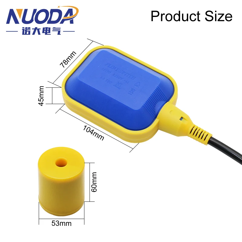 de agua interruptor flutuador sensor controlador 2m 3m 4m 5m 1pc 02