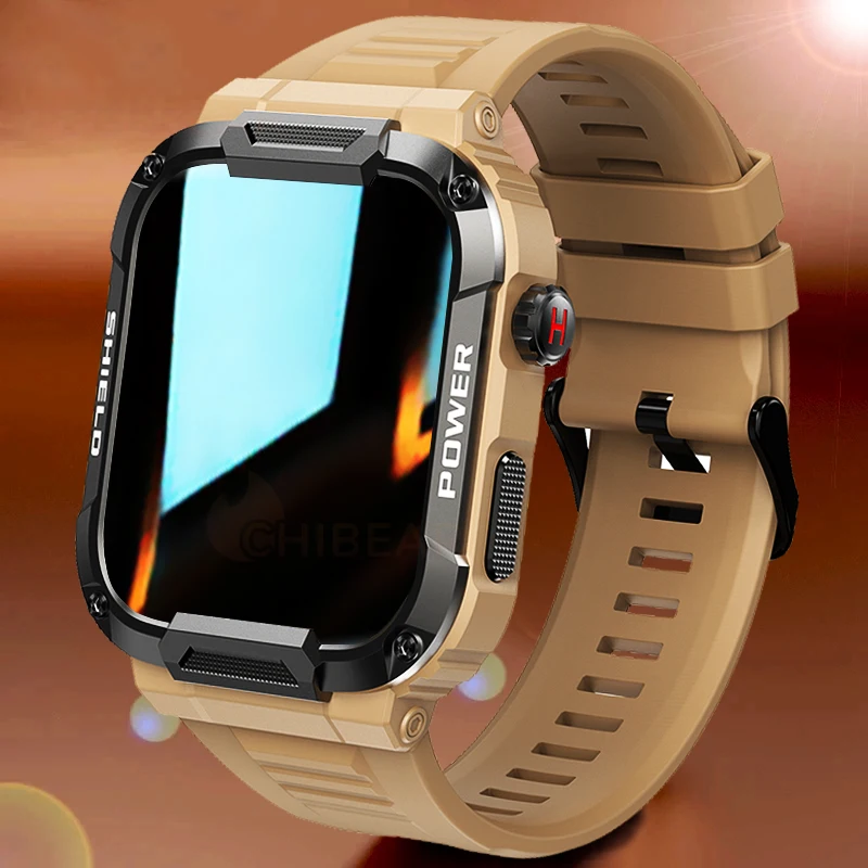 Rugged Military 1.85 Outdoor Military Smart Watch Men Bluetooth Call Smartwatch Ip68 Orologi Sportivi Impermeabili Per Il Fitness Per Uomo