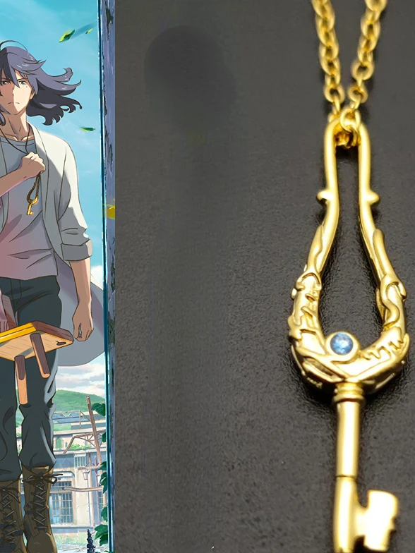 

Limit Anime Peripheral Suzume Iwado Suzume Munakata Sota Cosplay Cute Dajin Key Pendant Necklace Jewelry