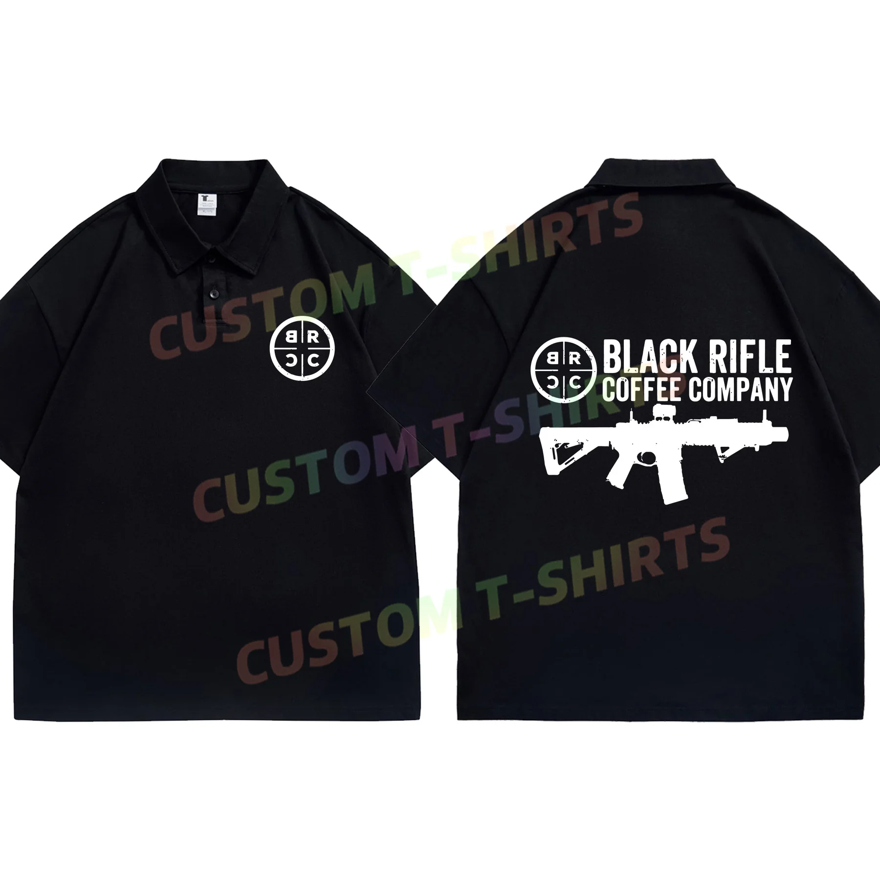 

Summer Cotton Black Rifle Coffee Company Polo Shirt Casual Oversized T Shirt for Men Breathable Hip Hop Graphic Streetwear M-5XL