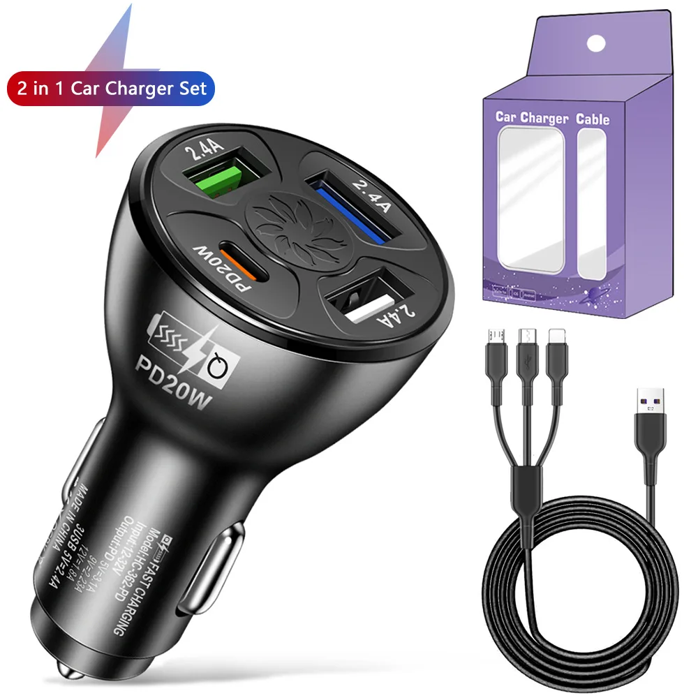 ޴   Ʈ, PD20W, 2.4A, 3USB, PD,  , 4-in-1  , 4 Ʈ, 1  3 ʰ  ̺
