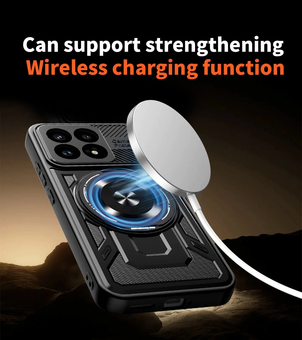 360° Rotating Magnetic Armored Phone Case with Magsafe Protective Cover