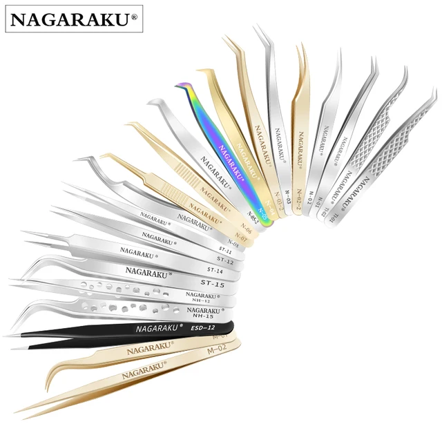 Precision Eyelash and Nail Tweezers Set 1