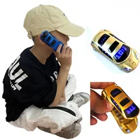 Car Shape Flip Small Cellphone Blacklist Dual Sim Card Child Mp3 FM Radio Recorder Toy Model Cartoon Mini Mobile Phone Easy Work 1