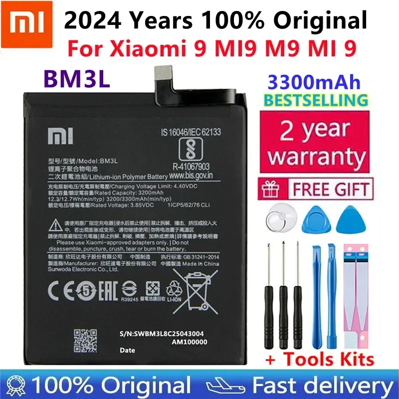 100-Original-Replacement-Battery-For-Xiaomi-9-MI9-M9-MI-9-BM3L-Genuine ...