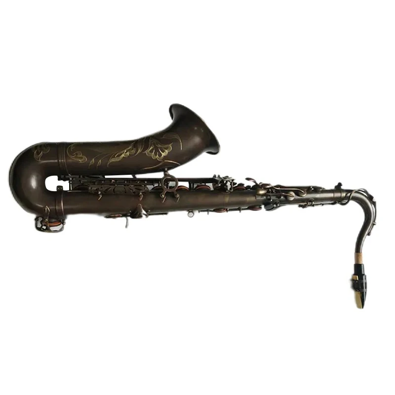 New jazz Brand Tenor Saxophone Mark VI Grave Black Professional Music Instruments Antique copper Simulation Brass Sax Wit