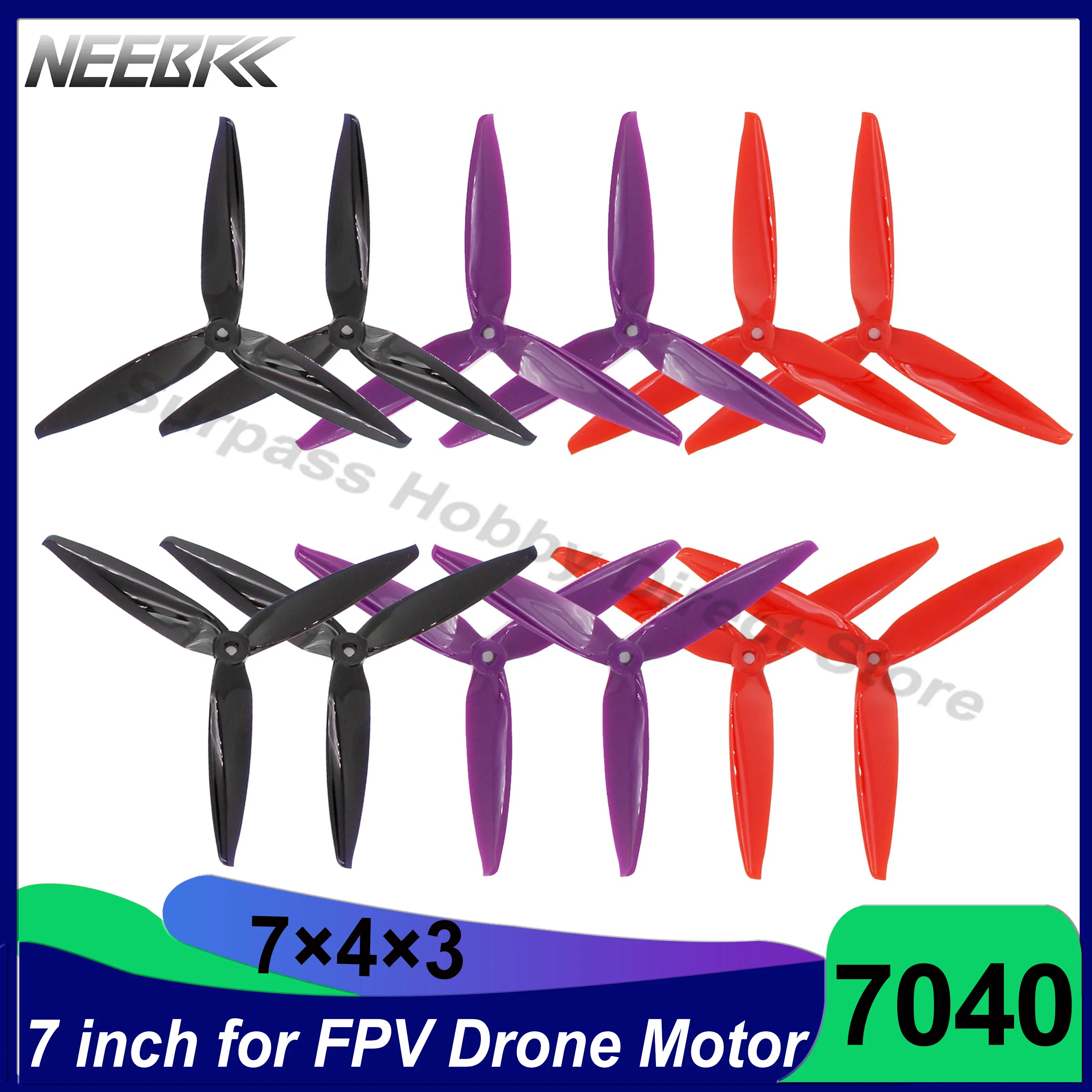 

7040 FPV Drone 7 inch 3-Blade Propellers CW CCW for DJI FPV Propeller Quick Release Blade Props Low Noise 2806.5 2807 Freestyle