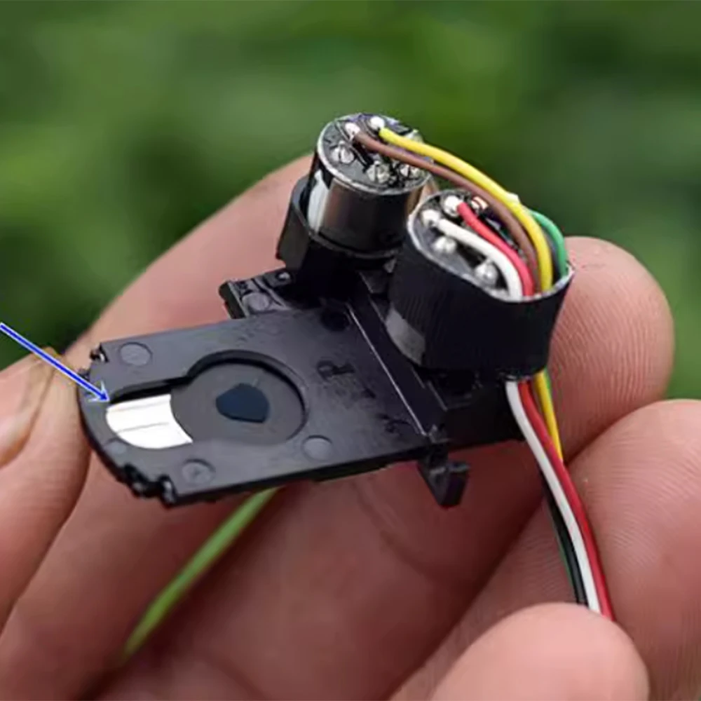 อุปกรณ์เสริมเครื่องมือออปติคัล DC3V-5V รูรับแสงที่ปรับได้และตัวกรองแม่เหล็กไฟฟ้าหมุนคู่ DIY กล้องชัตเตอร์ 1