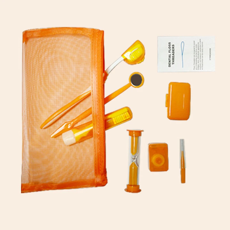 8 adet/takım Ağız Temizleme Bakımı Diş Diş Ortodonti Kitleri Beyazlatma Aracı Taşınabilir Açık Takım Elbise Diş Arası Fırça Ağız Bakımı