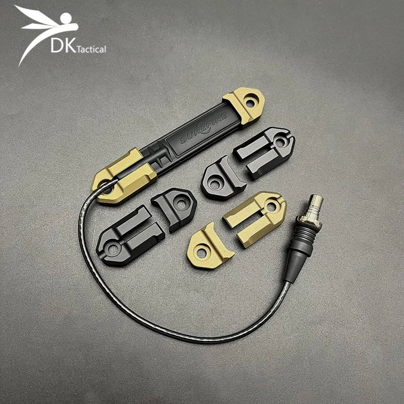 

Airsoft SF M600 M300 Flashlight Metal Pocket Panel SF Pressure Switch Pad Slot for PEQ DBAL-A2 Laser Fit Mlok Tactical Accessory
