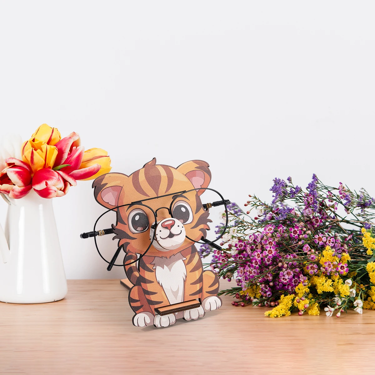 3D Cute Animal Glasses Frame Sunglasses Display Frame Glasses Decorations Glasses Store Decoration Props Home Wood Decoration 6