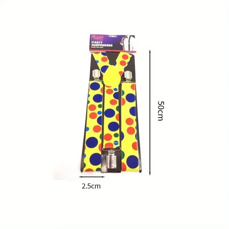 Clown Sling Bow Tie Set Colored Sling Birthday Wedding Party Christmas Cosplay Supplies Street Show