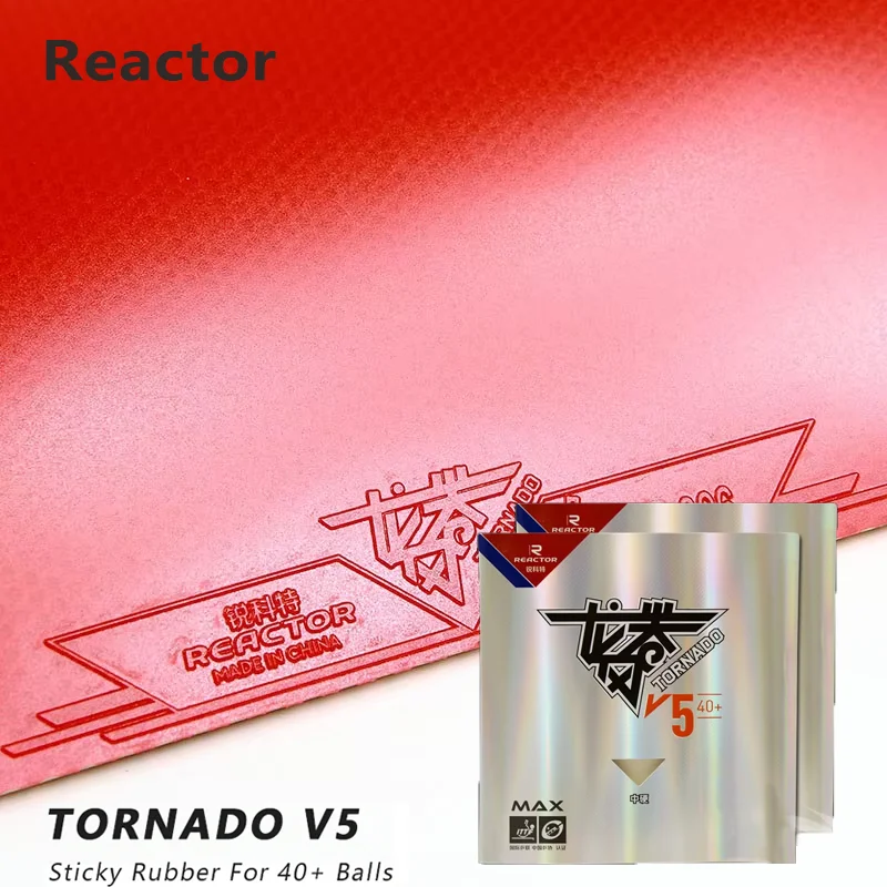 Reactor TORNADO V5 Sticky Loop Table Tennis Rubber With ITTF Approved Medium Hard with Max Internal Energy Ping Pong Sponge table tennis rubber