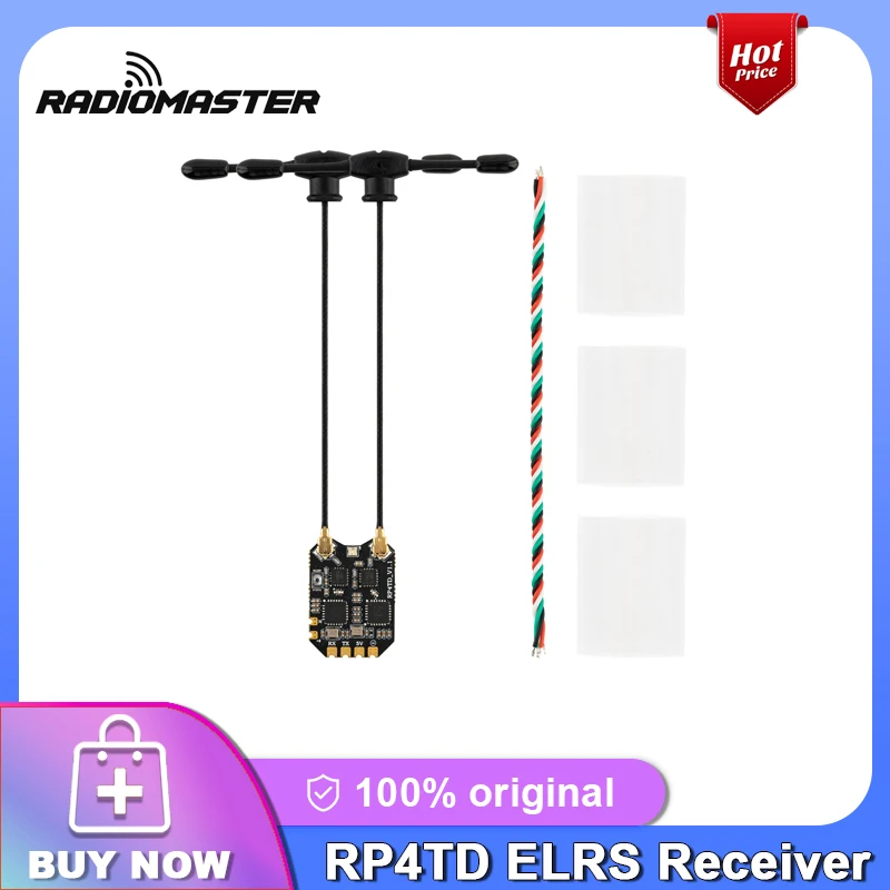 RadioMaster RP4TD ExpressLRS Приемник True Diversity 2,4 ГГц с двойным TCXO для FPV-дрона и неподвижного крыла