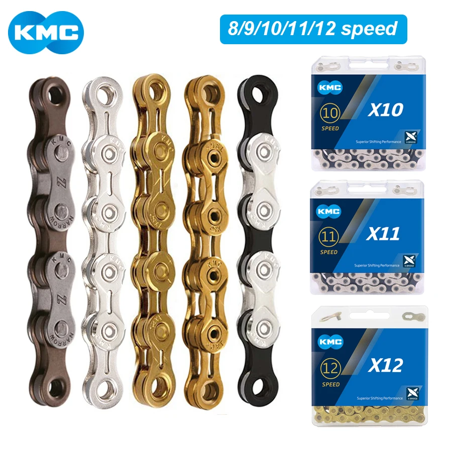 Originale Kmc X12 X11 X10 X9 X8 Catena Mtb Catene Per Biciclette Da Strada Per Shimano Sram Campagnolo 8 9 10 11 Sistema Deragliatore A 12 Velocità