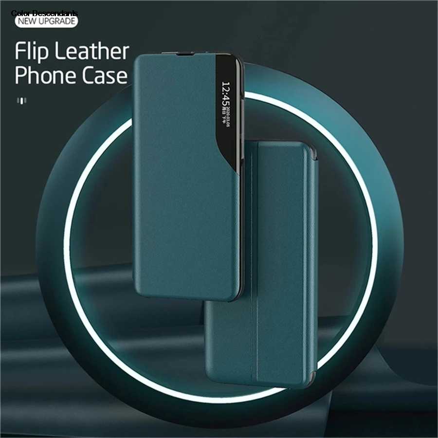 Luxury Leather Smart Flip Case with View Window for Huawei Honor - Original Mobile Phone Shell