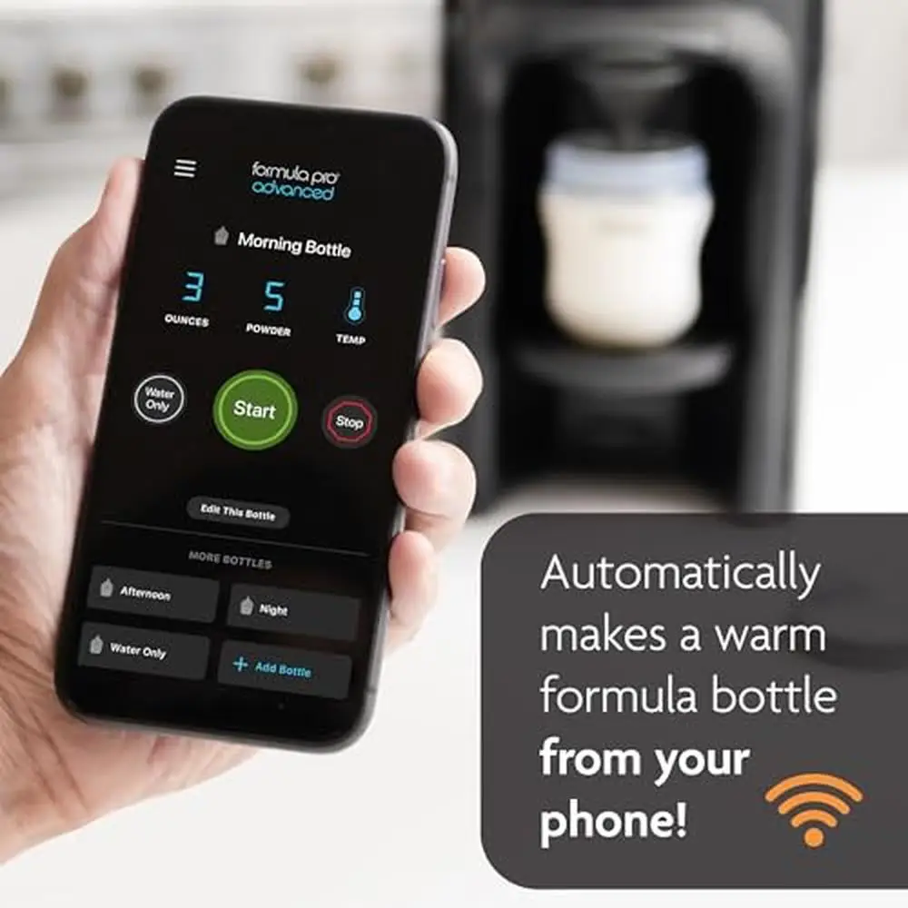 WiFi Formula Dispenser Advanced Mix Warm Bottles Instantly App Control 3 Temperature Settings 2-10 oz Dispensing Hygienic Mixing 2