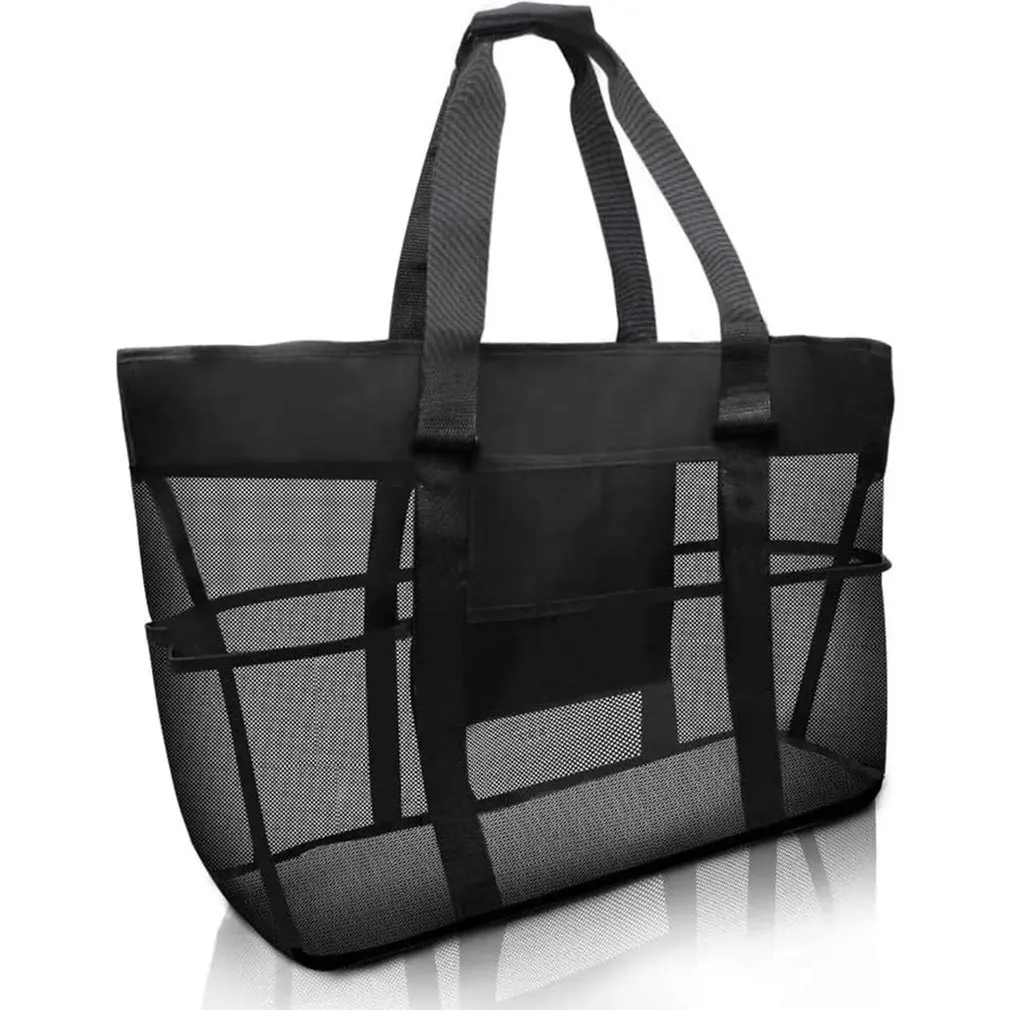 

Foldable Large Capacity Beach Bag Tote Bag Mesh Summer Bag Lightweight Pool Bag Carrying Bag Storage Bag