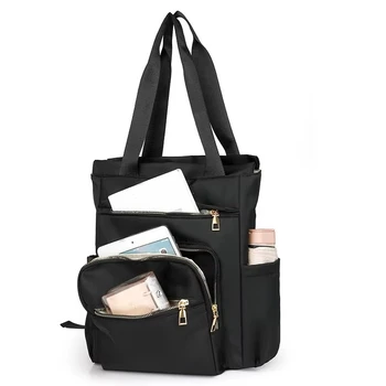 Zaino Casual da Donna, Borsa a Tracolla Impermeabile in Nylon, Zaino Grande Capacità per Scuola, Borsa da Viaggio alla Moda per Signore