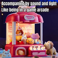 Children Mini Claw Machine Toys DIY Prizes Gashapon Plush Doll Arcade Crane Vending Machines Birthday Christmas Gifts for Kids 2