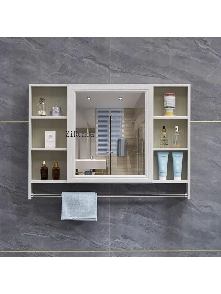Smart Bathroom Mirror Cabinet Simple Large Capacity Toilet Narrow Mirror Cabinet Shelv Home Furniture Arredo Bagno FYBC