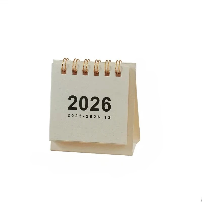Creative Interesting 2026 Mini Simple Calendar, Small Desk Calendar, Coil Calendar Planner, Desktop Decoration Office Stationery