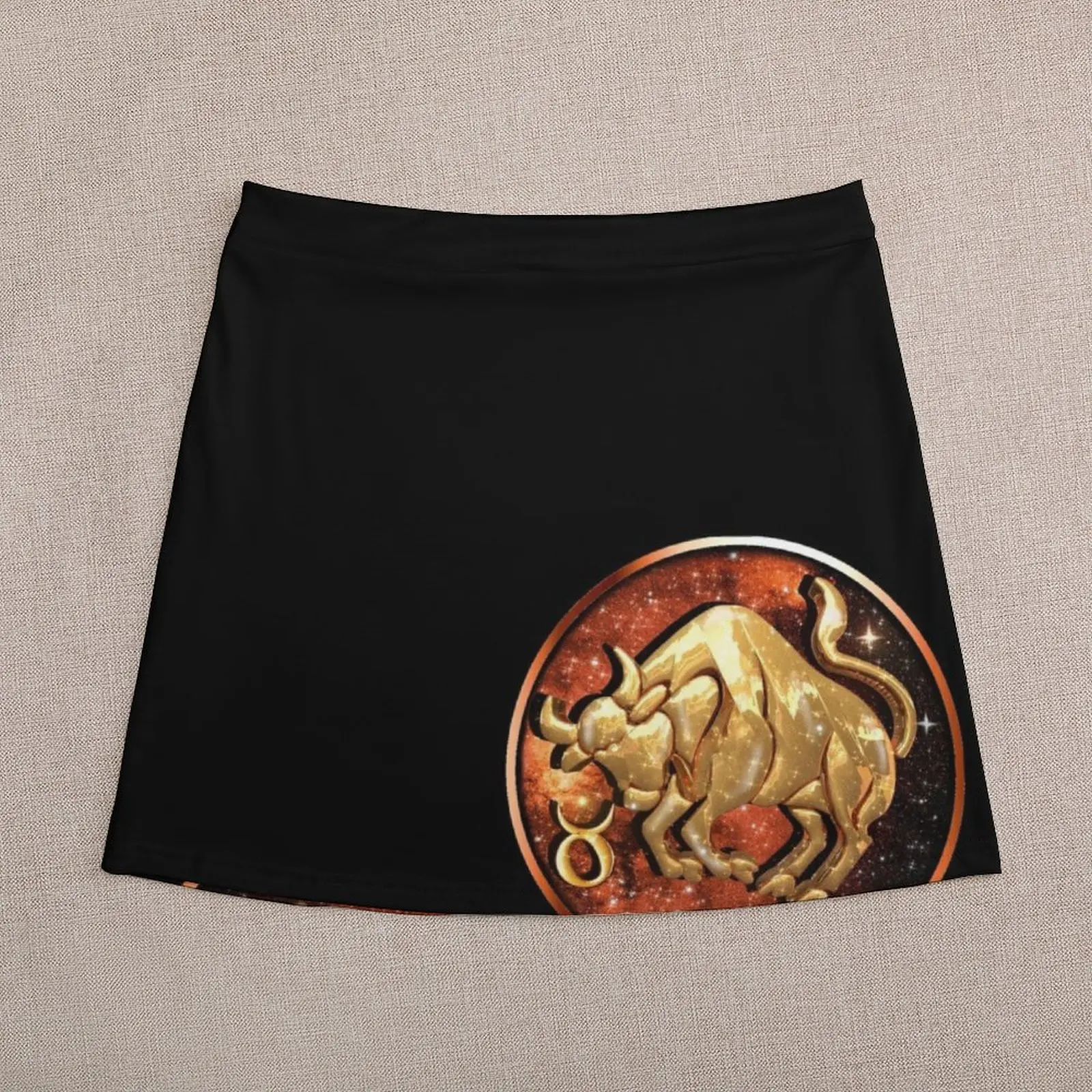 Zodiac Taurus Orange Galaxy Astrology Mini Skirt Clothes for summer skirts for women japanese kawaii clothes novelty in clothes