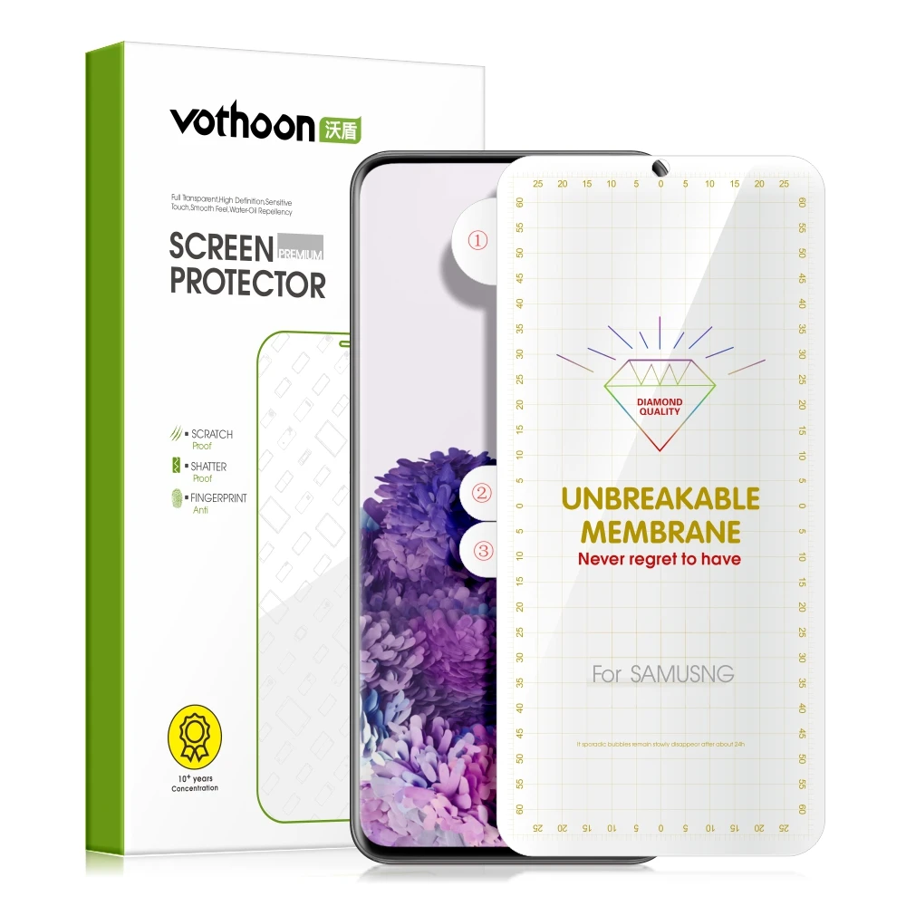 Vothoon Pellicola Salvaschermo Per Samsung Galaxy S24 Ultra S23 S22 S21 S20 S10 Plus 5G Pellicola Protettiva Morbida Idrogel Completamente Curva