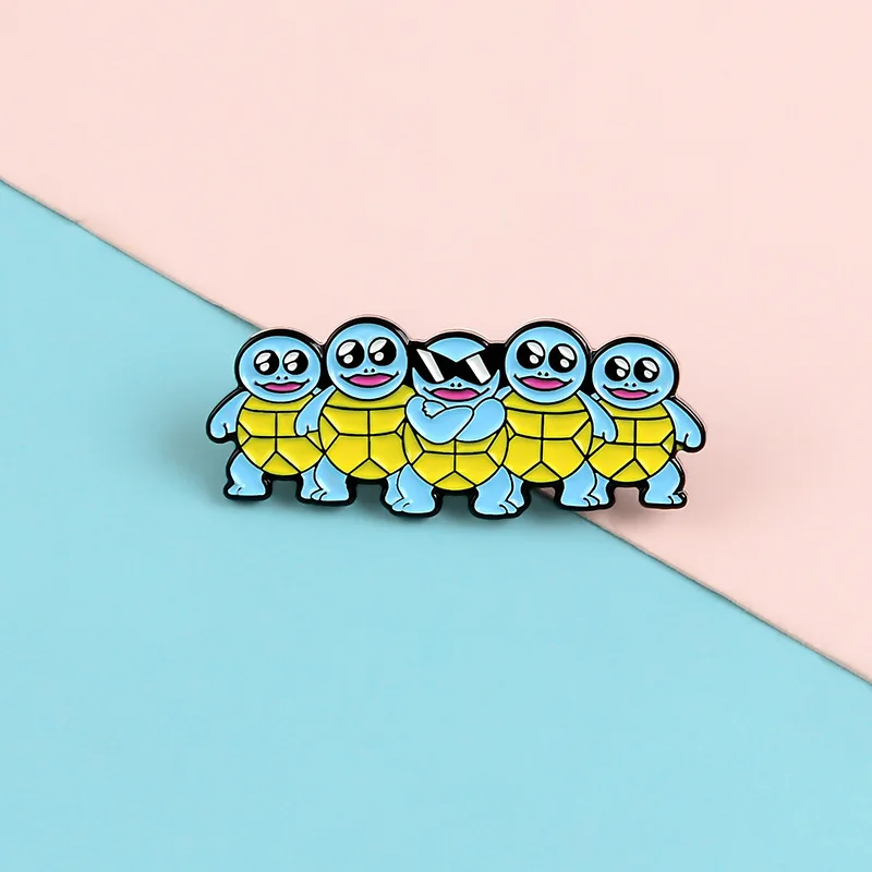 

Pokémon Cartoon Brooches Creative Fashion Jewelry Badge Cartoon Cute Squirtle Sunglasses Anime Peripheral Women Lapel Pins Gifts