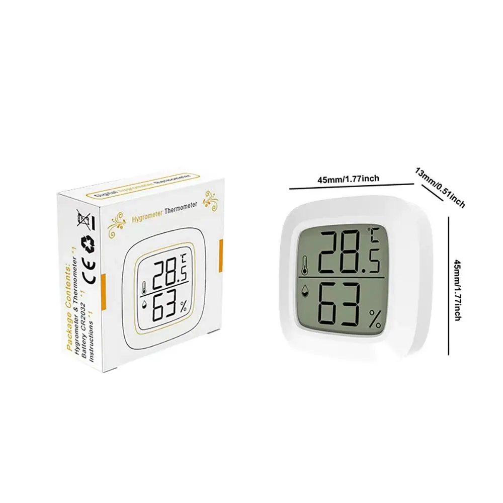 Magnetic Mini LCD Digital Room Thermometer Temperature Sensor Humidity Meter Indoor Hygrometer Gauge Weather Station 6