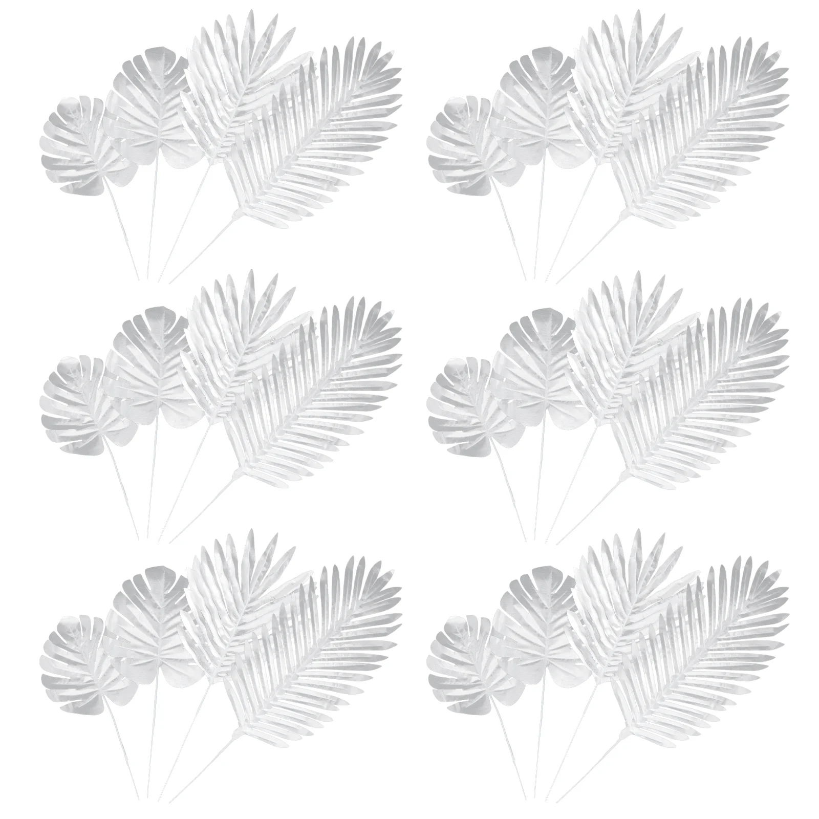 

24 Pcs Simulation Blade Artificial Flower Garland Leaves Prop Decorative Table Mat Party Supplies Plastic Banquet Fake