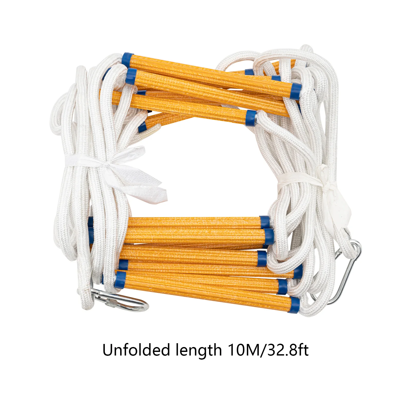 Rope Ladder, Fire Ladder, 10 m, Fire Escape Rope Ladder, Rescue Ladder, Rope Ladder up to 200 kg, Safety Ladders for Home