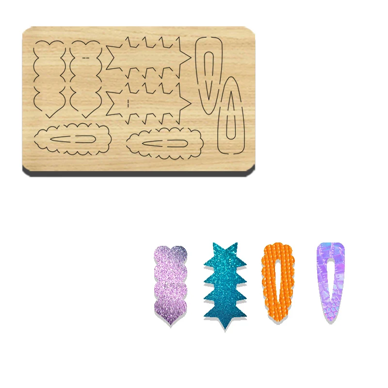 

BC46 Multi Style Wooden Cutting Die For Hairpin, Suitable For Most Machines