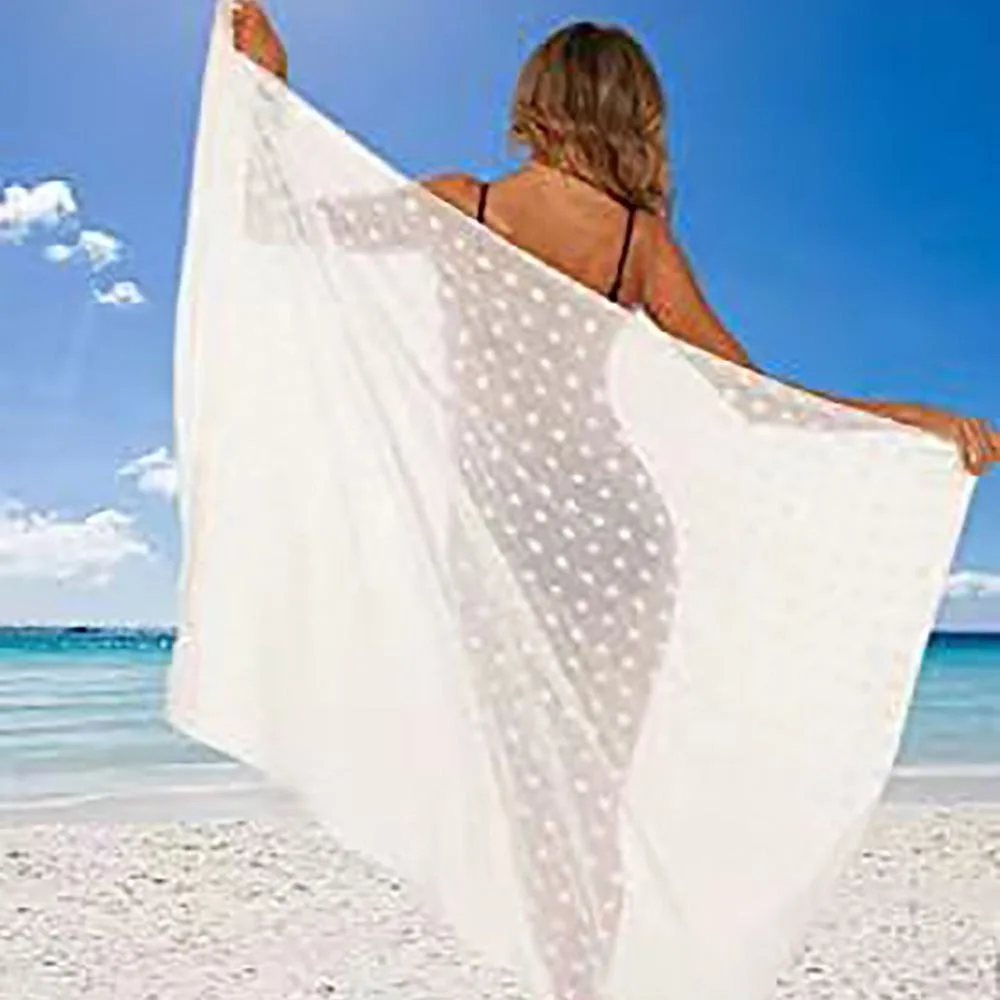 Chiffon Multicolor Beach Coverup Swimsuit Scarf for Women
