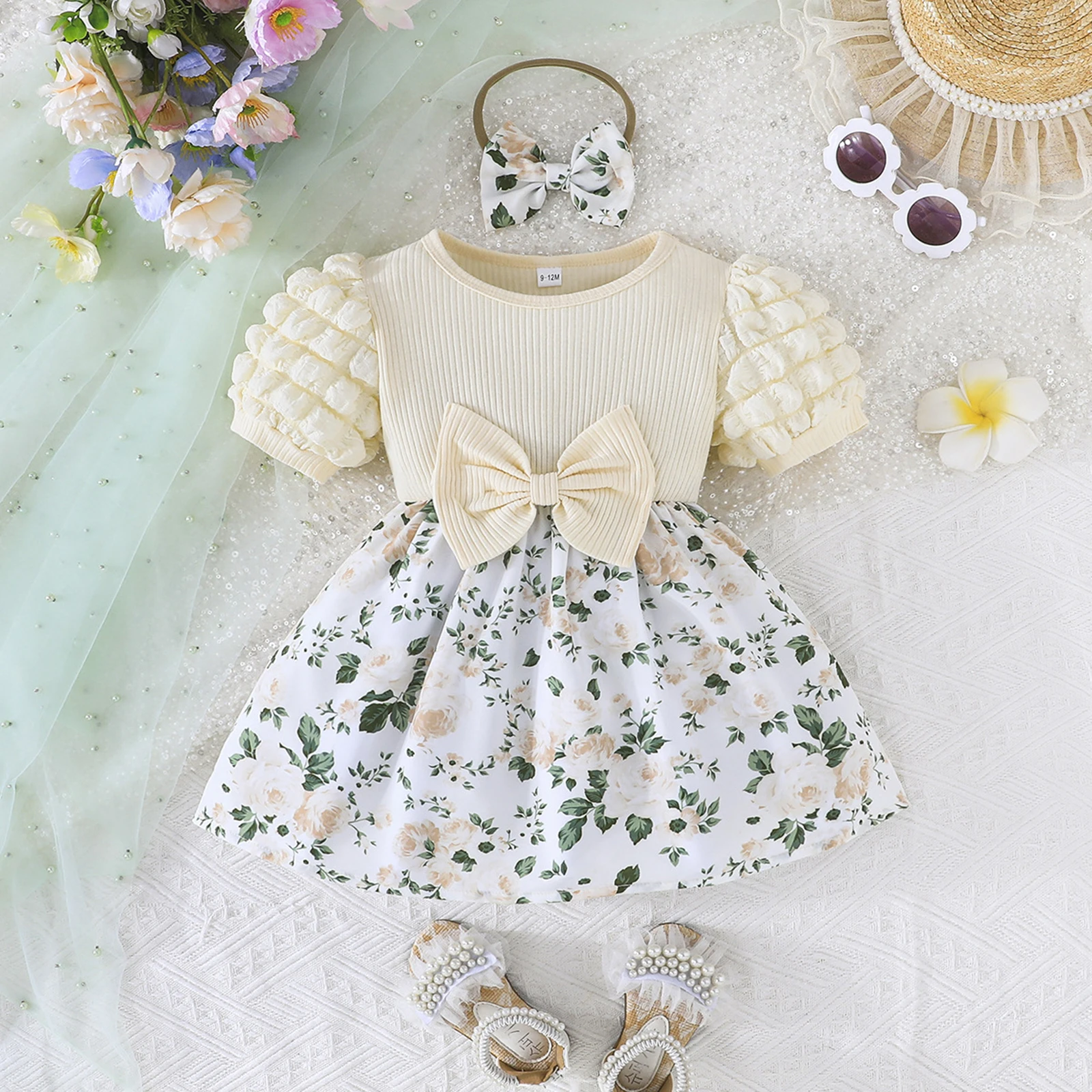 Floral Baby Girl Dress Set 1