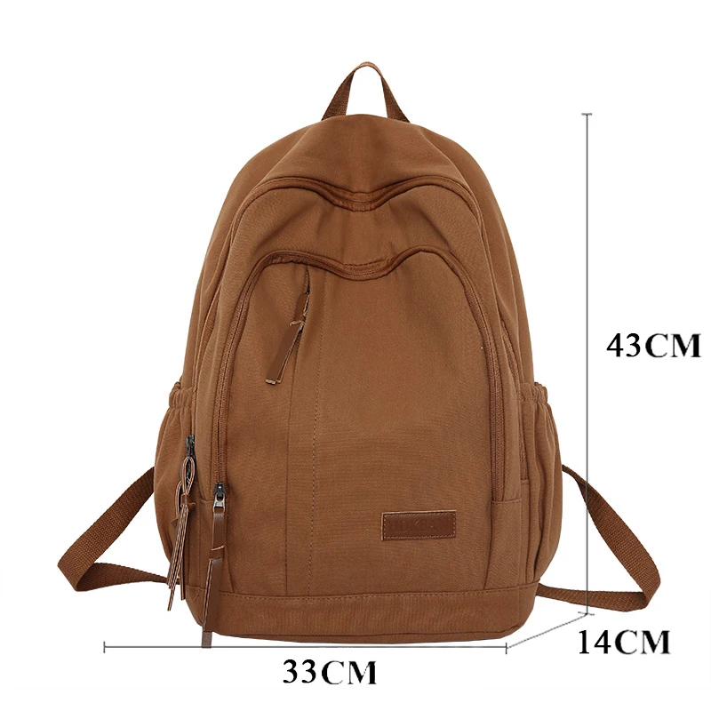 JOYPESSIE Fashion Women Canvas Leisure Mochila Lovers Travel Bag Teen Bookbag for Girls Boys Backpack High School Rucksack Solid