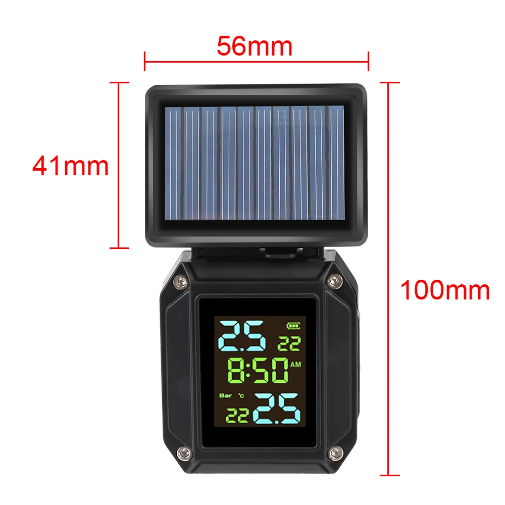 Solor USB  Ÿ̾ з ͸ ý, Ÿ̾ µ ˶, 2 ܺ ,   TPMS LCD ÷
